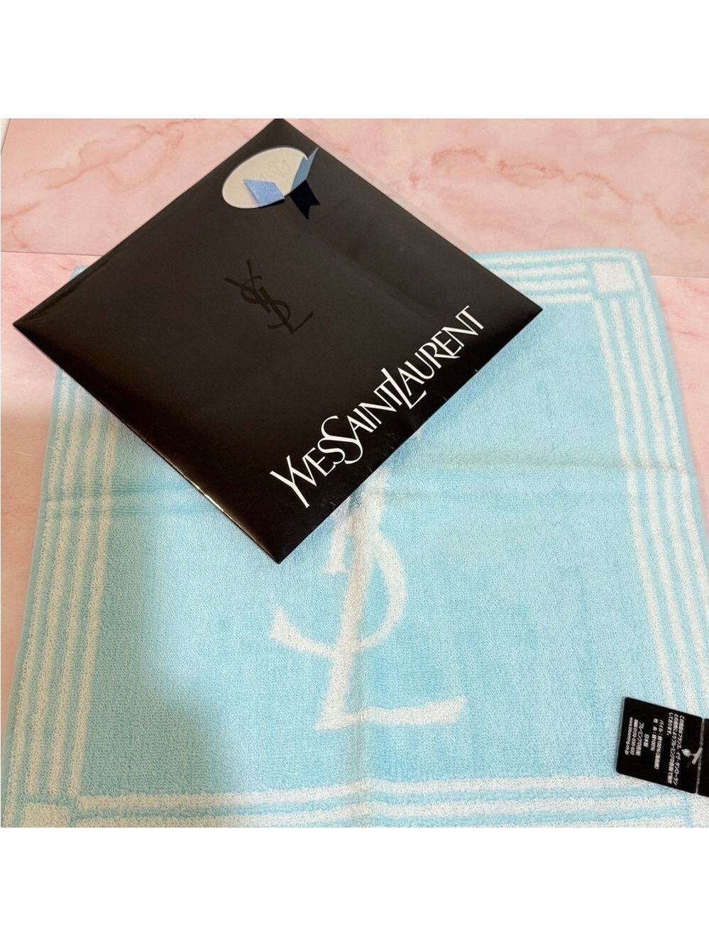 Yves Saint Laurent Black and Blue Towel